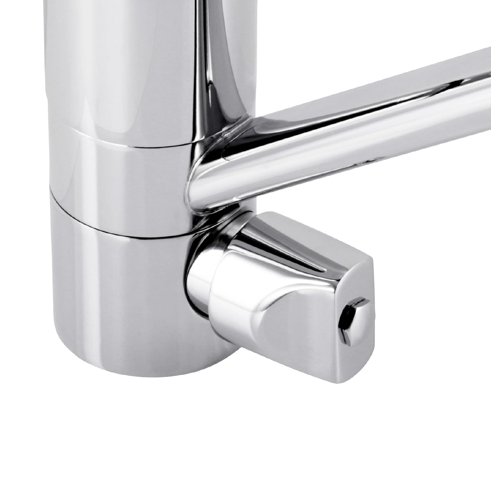 AquaSu® 796026 Water Saving Single Lever Kitchen Sink Faucet with Swivel Spout - Brass Core Chrome Finish for Modern Home & Restaurant Use