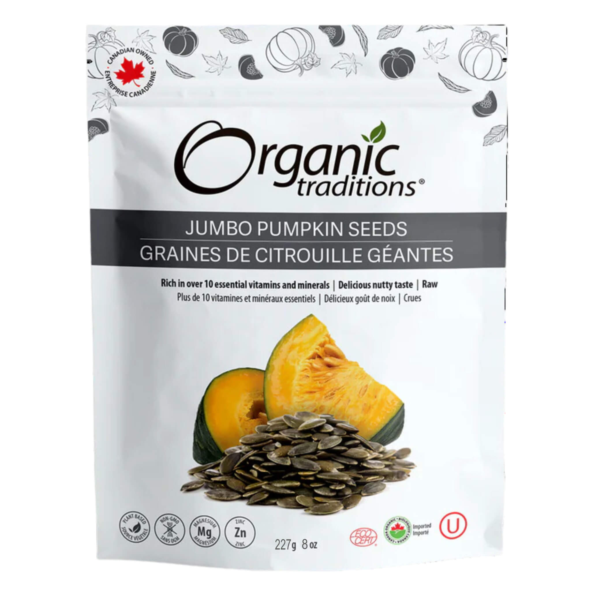 Organic Jumbo Pumpkin Seeds for Roasting & Snacking - Healthy, Unsalted, Non-GMO - Perfect for Fall Recipes, Salads & Trail Mix