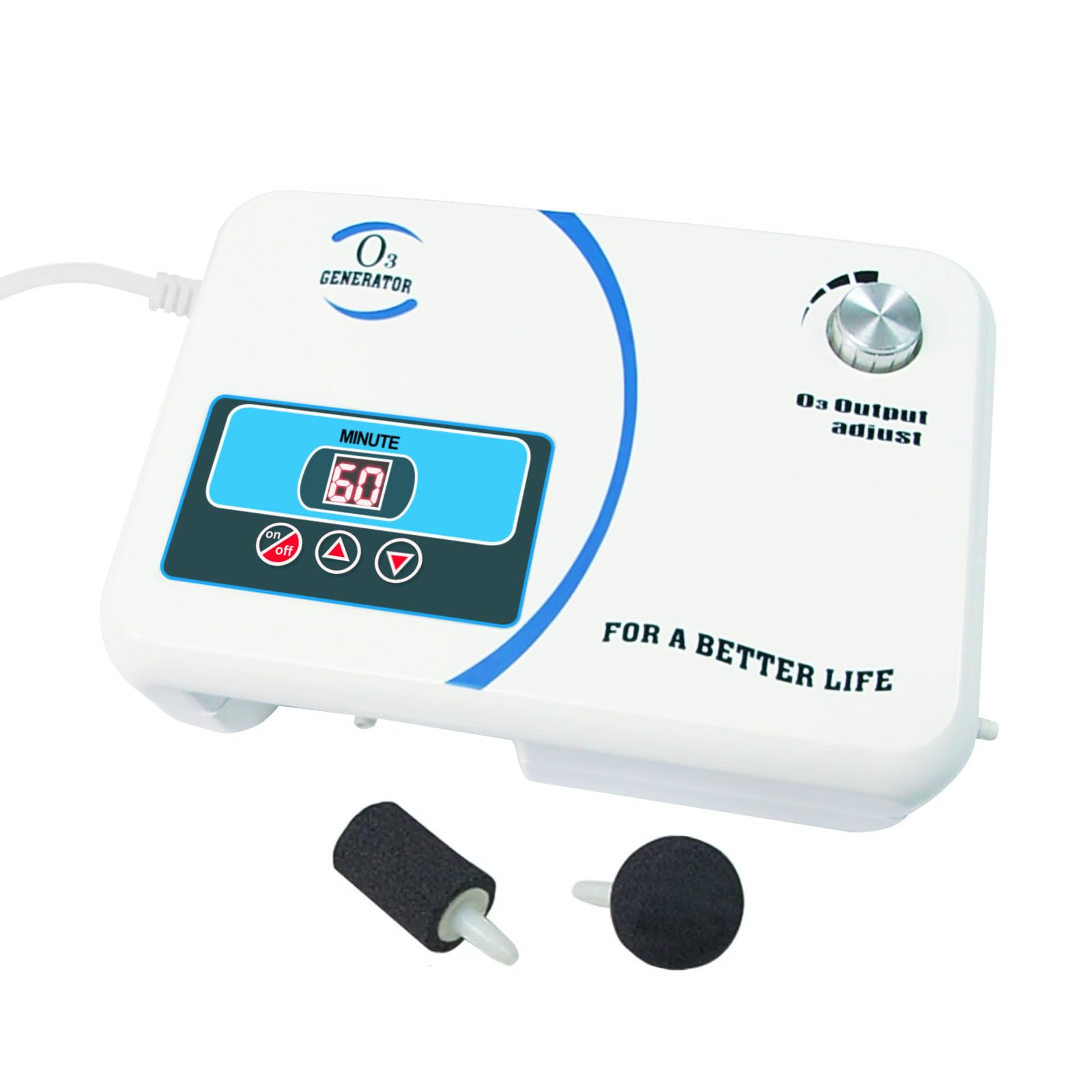 500mg/hr Industrial Ozone Generator Air Purifier - High Capacity O3 Machine for Odor Removal, Mold & Bacteria Elimination - Built-in Timer, Adjustable Output & Air Dryer - Ideal for Home, Office, Basement & Car Air Quality Improvement