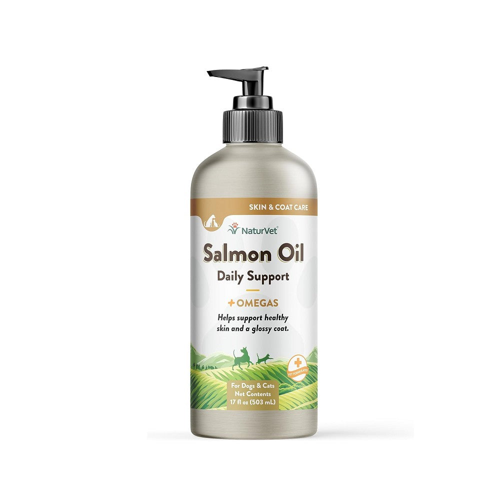 Premium Omega-3 Salmon Oil for Dogs & Cats - Supports Skin, Coat & Joint Health - Liquid Fish Oil Supplement for Pets - Perfect for Daily Meals & Training Treats