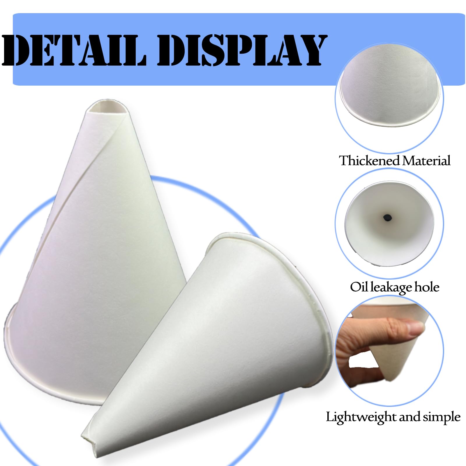 100 Pcs Disposable Paper Funnels 6oz - Motor Oil Funnel for Engine, Kitchen, Bottle Filling - Leak-Proof & Eco-Friendly - Perfect for DIY Auto Repair, Cooking, and Crafting