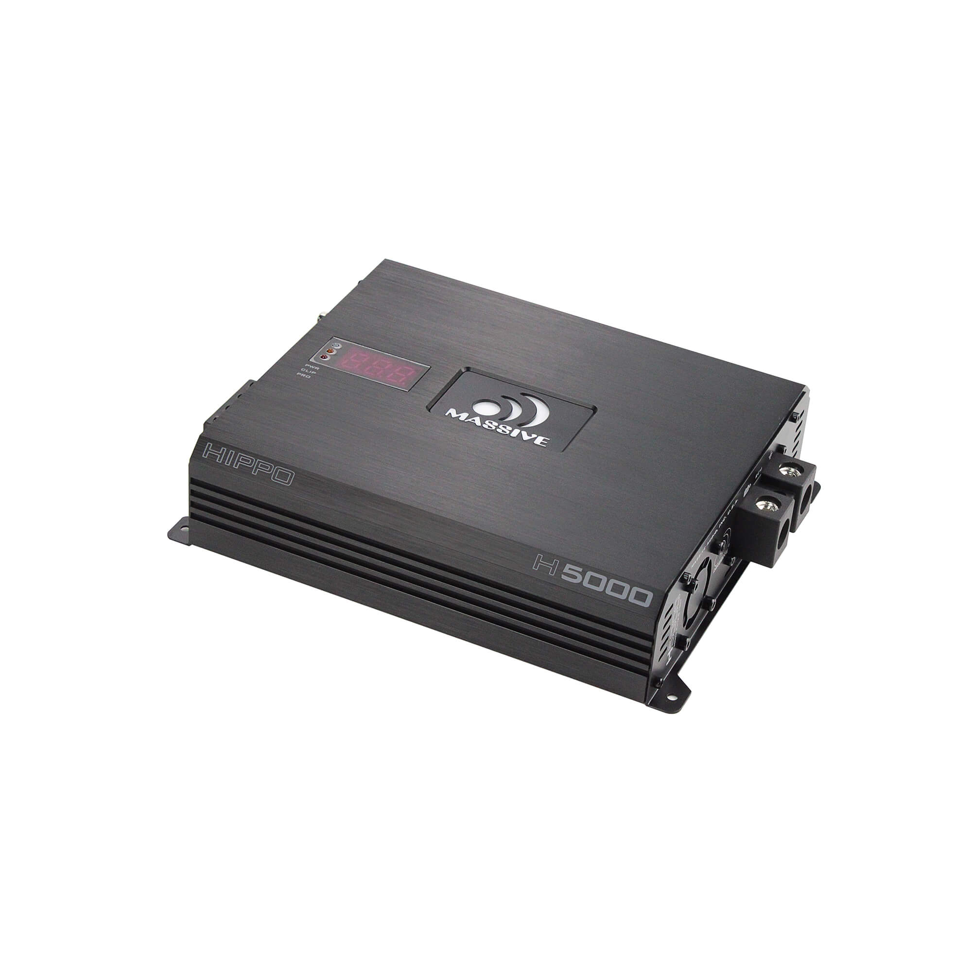 H5000 5000 Watt RMS @ 1 Ohm Mono Block Hippo Series Car Amplifier with Bass Remote - Powerful Bass Boost for Car Audio Systems & Subwoofers