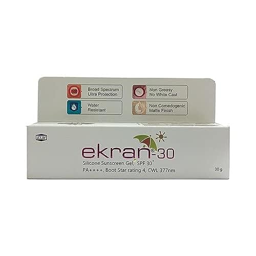 KARISSA MARKETING EKRAN SPF 30 Sunscreen Gel 30g + Aloe Vera Gel 130ml Combo - Daily Sun Protection & Skin Hydration for Face & Body