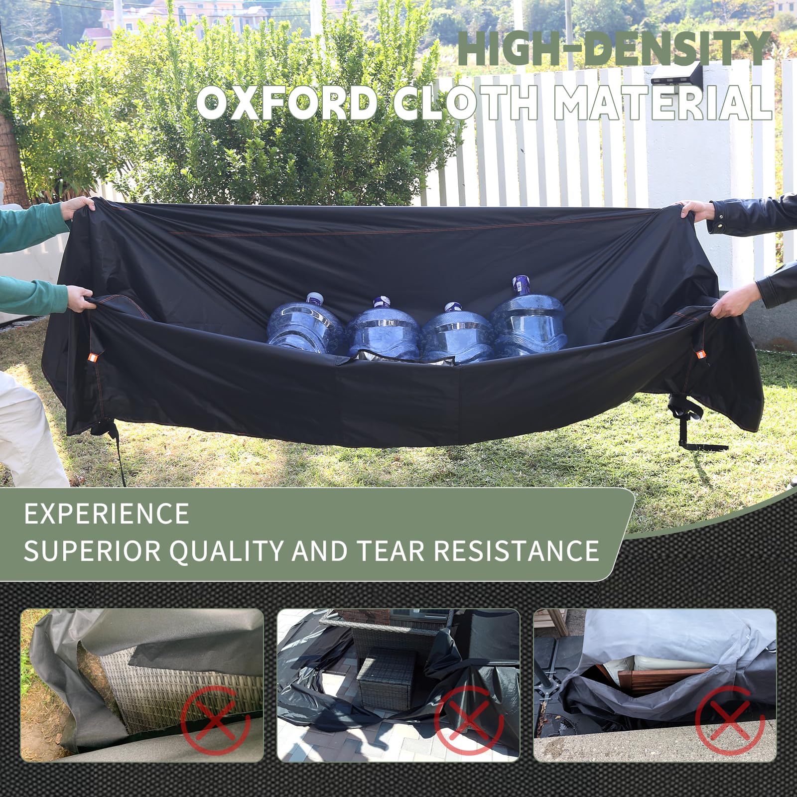 Extra Large Waterproof Patio Furniture Covers Set - Heavy Duty 110