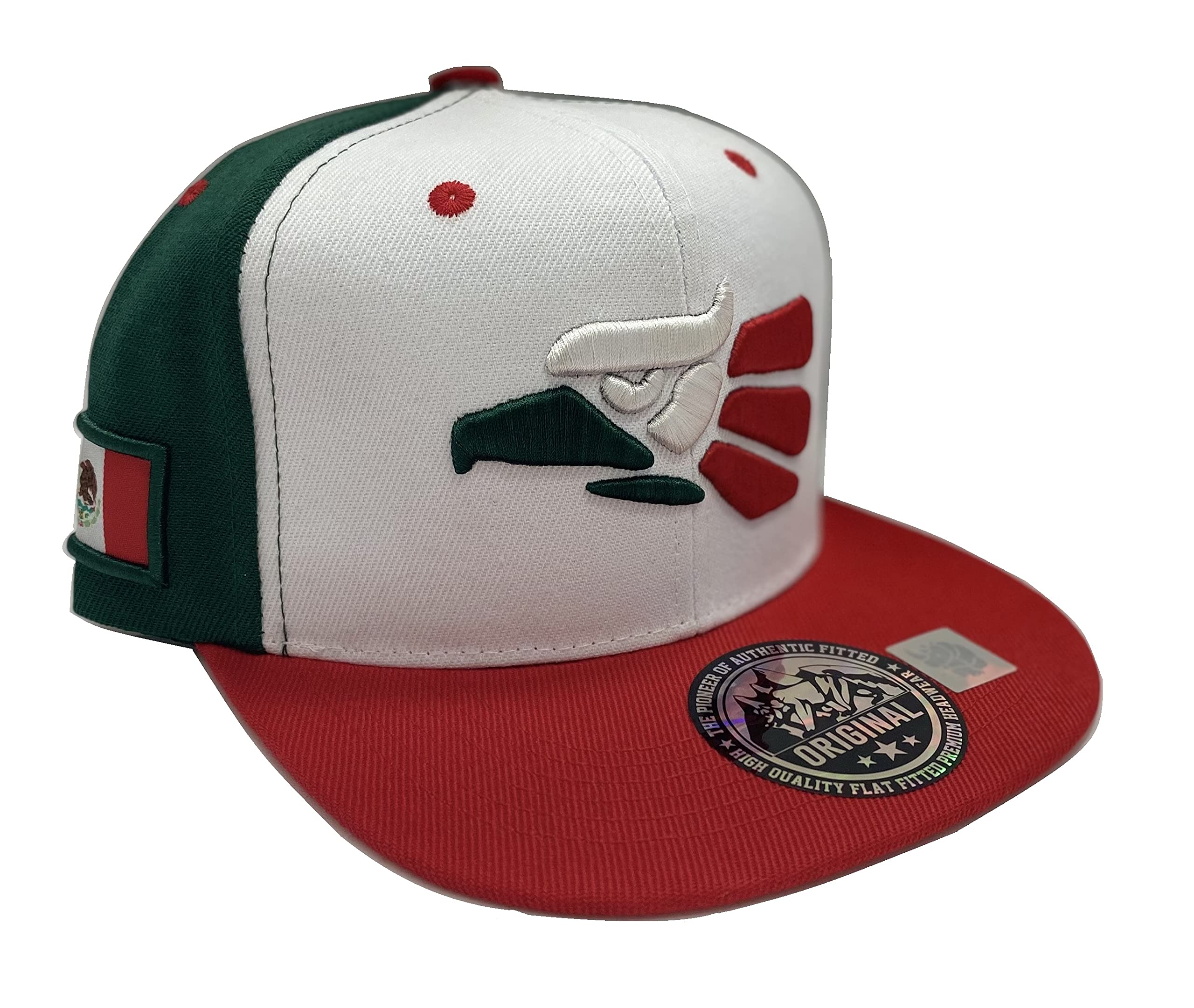 Authentic Mexican Baseball Cap - Hecho en Mexico Flat Bill Snapback Hat for Soccer & Football Fans - Perfect for Sports, Casual Wear & Outdoor Activities