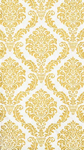 Disposable Paper Hand Towels for Bathroom - Premium Fingertip Guest Towels, Elegant Wedding & Reception Table Decor, Dinner Napkins (Gold, 32-Pack) - Perfect for Parties, Restaurants, and Home Decor