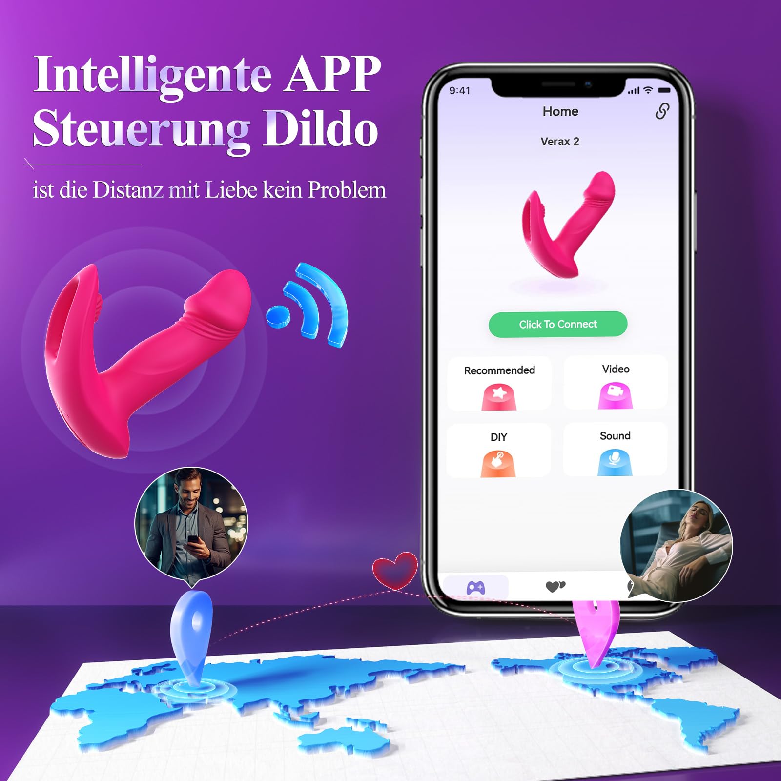 Powerful Clitoral and G-Spot Vibrator for Women - 9x9 Vibration Modes, Rechargeable Waterproof Sex Toy for Couples & Solo Play - Perfect for Sensual Massage, Foreplay, and Intimate Moments