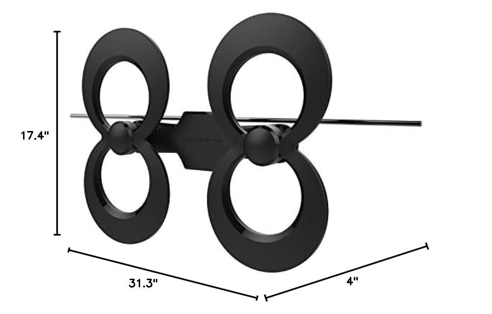 Antennas Direct ClearStream MAX-V PRO Indoor Outdoor TV Antenna - UHF/VHF Multi-Directional Reception, 70+ Mile Range, 4K 8K UHD Ready, NEXTGEN TV Compatible with Wall Mount Bracket - Perfect for Home Theater, RV, and Outdoor Entertainment