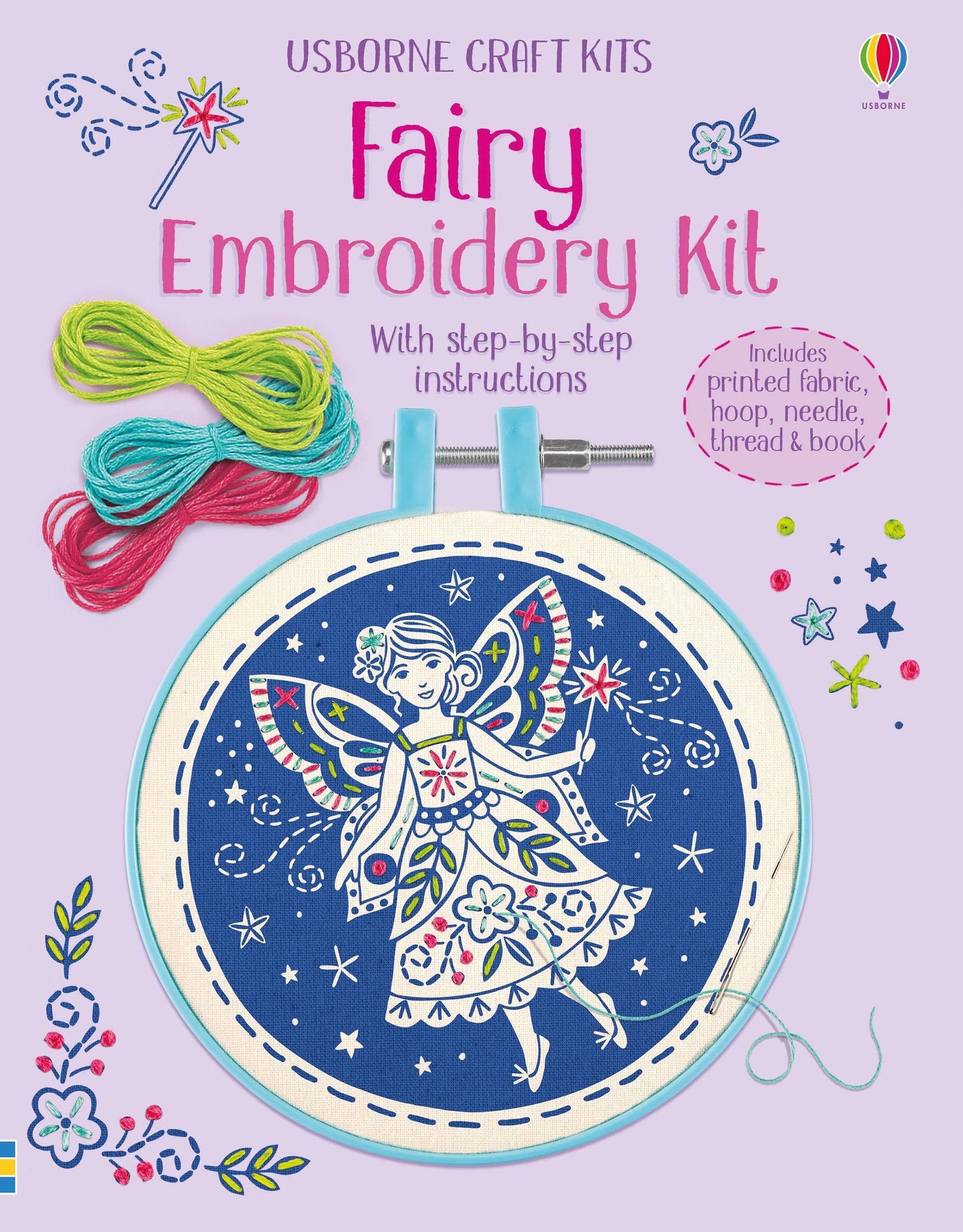 DIY Fairy Embroidery Kit for Beginners - Complete Cross Stitch Set with Needles, Thread & Hoop - Perfect for Home Decor, Gifts & Craft Projects