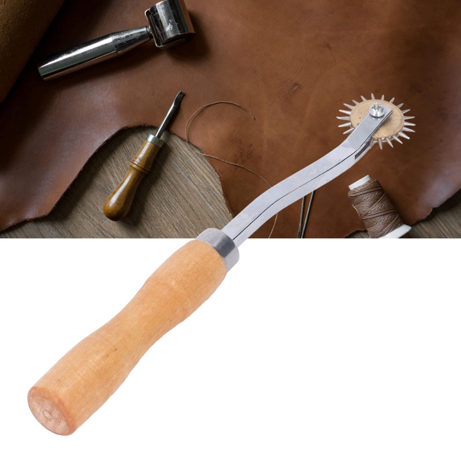 Professional Stainless Steel Sewing Tracing Wheel - Leathercraft Stitch Marking Tool for Sewing Patterns & Fabric Transfer | Perfect for DIY Leather Projects, Quilting, and Garment Making