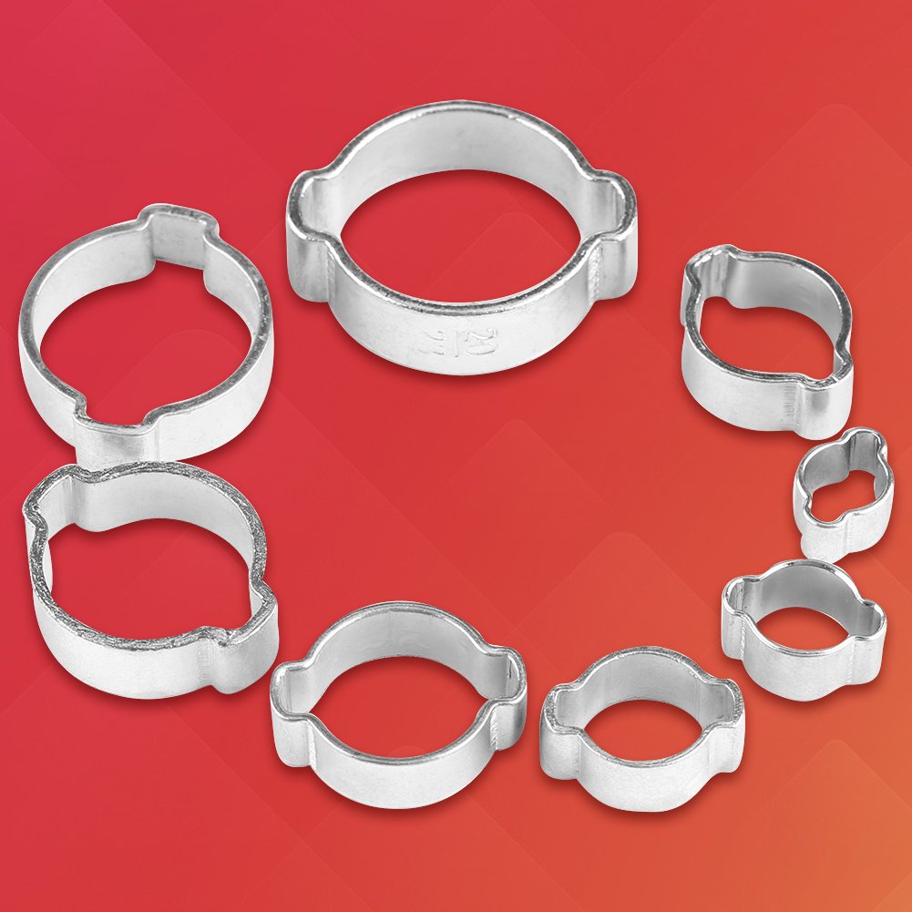 10Pcs Zinc Plated Hose Clamps 5-23mm for Plumbing & Auto Repair