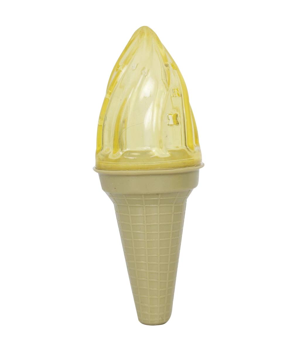 Durable Dog Chew & Teething Toy for Puppies - Natural Rubber Chew Bone for Small & Medium Dogs - Yellow - Perfect for Teething Relief & Dental Health