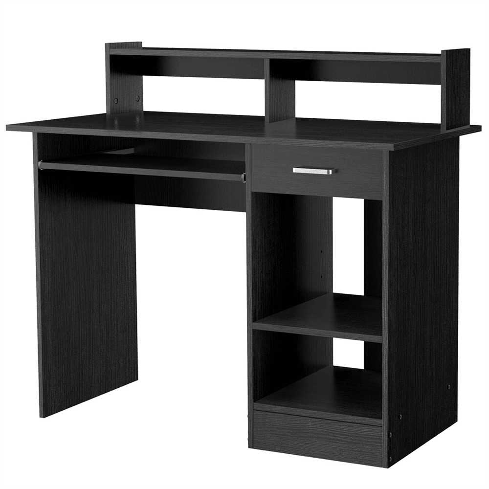 Yaheetech 48 Inch Home Office Computer Desk with Storage Shelf - Modern Writing Workstation for Small Spaces, Study & Remote Work