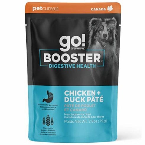 Go! Solutions Booster Digestive Health Chicken & Duck Pate Dog Food Topper - Supports Healthy Digestion for Dogs | Perfect for Picky Eaters & Sensitive Stomachs | Mix with Dry or Wet Food