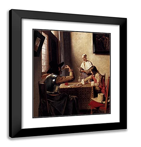 Black Modern Wood Frame with Double Matting