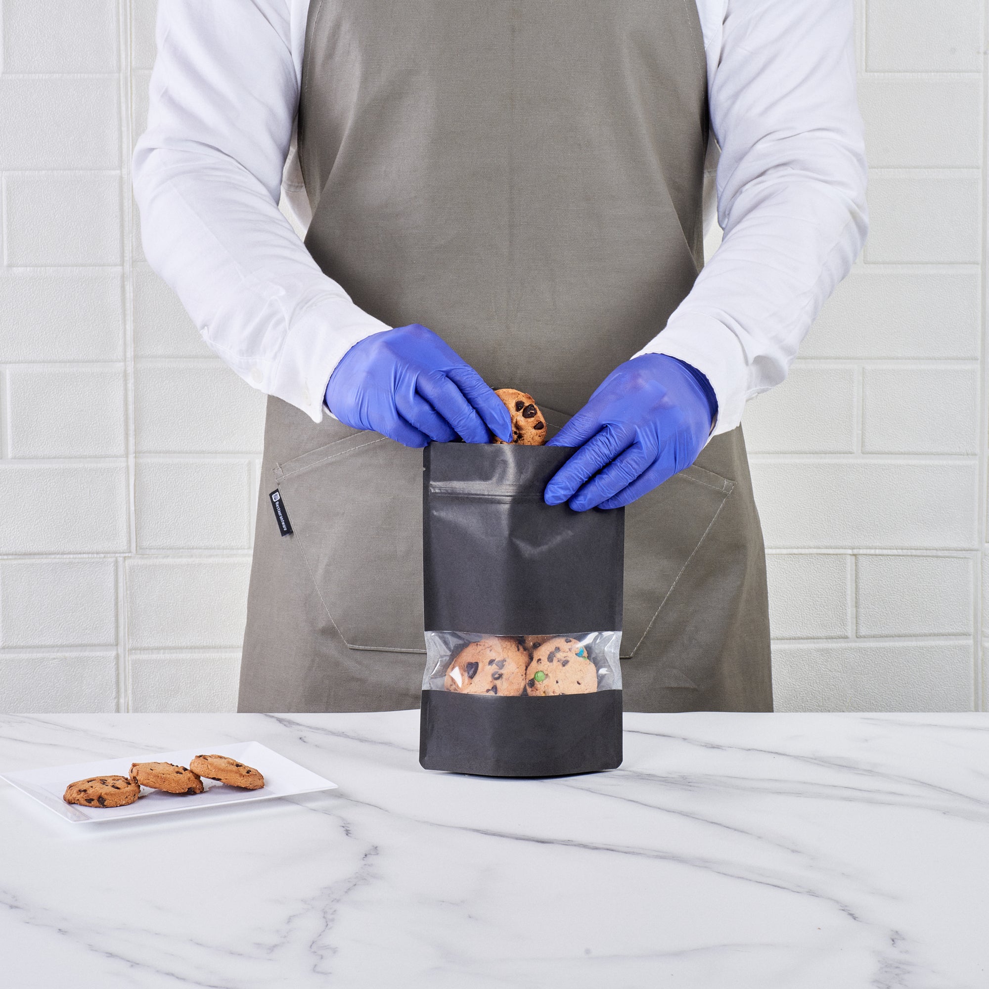 Heat Sealable Black Plastic Large Window Bags - 9
