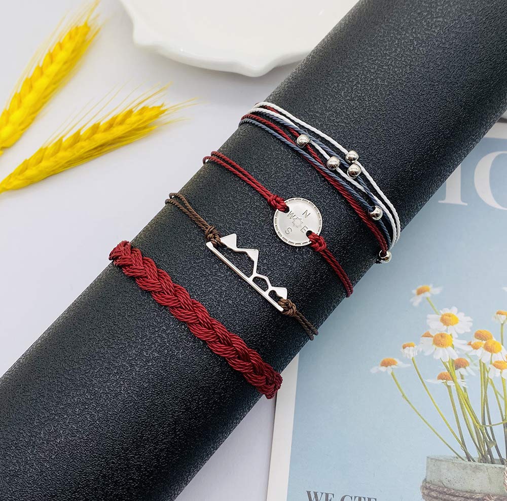 Trendy Adjustable Handmade Braided Friendship Bracelets for Women - Cute Surfer Beach Wave Ankle Bracelets, Perfect Gifts for Stocking Stuffers & Boho Fashion Accessories | Ideal for Beach Parties, Music Festivals & Everyday Wear