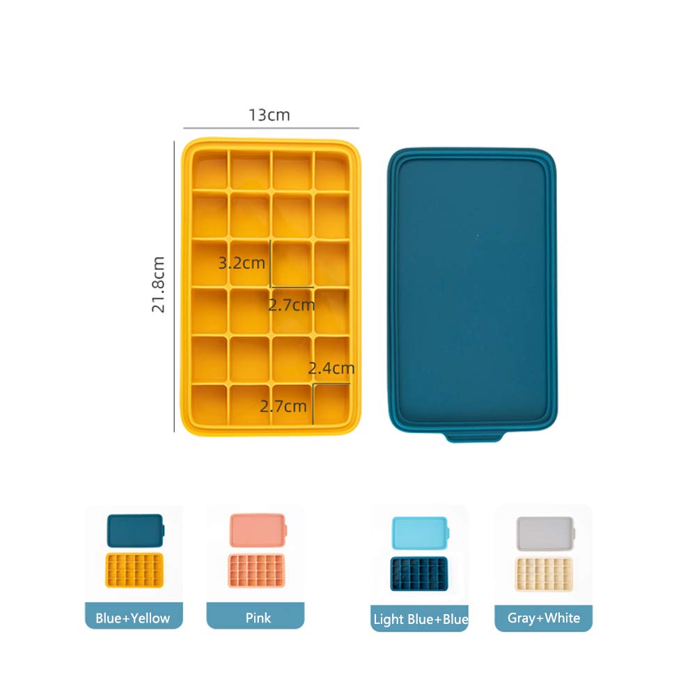 Premium Silicone Ice Cube Trays with Lids - BPA Free, Flexible & Stackable for Whiskey, Cocktails & Beverages - Perfect for Home Bars, Parties & Kitchen Use - Pink