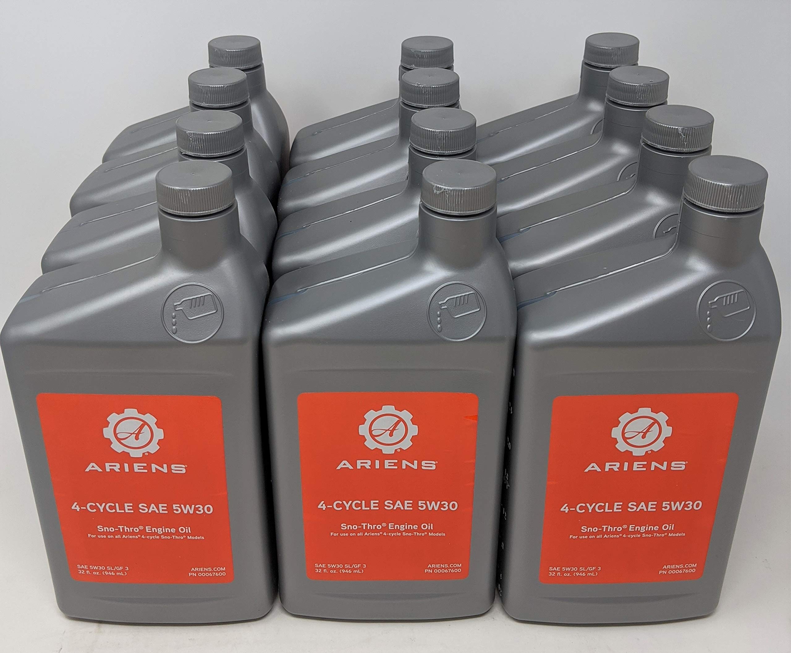 Ariens 000676 SAE 5W-30 Sno-Thro Engine Oil - 12 Quart Case - Premium Winter Engine Lubricant for Snow Blowers & Outdoor Power Equipment