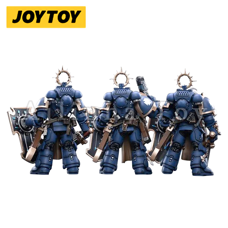 JOYTOY 1/18 Scale Warhammer 40K Space Marines Ultramarines Bladeguard Veterans Action Figure Set (3PCS) - Perfect for Collectors, Tabletop Gaming & Warhammer 40K Displays