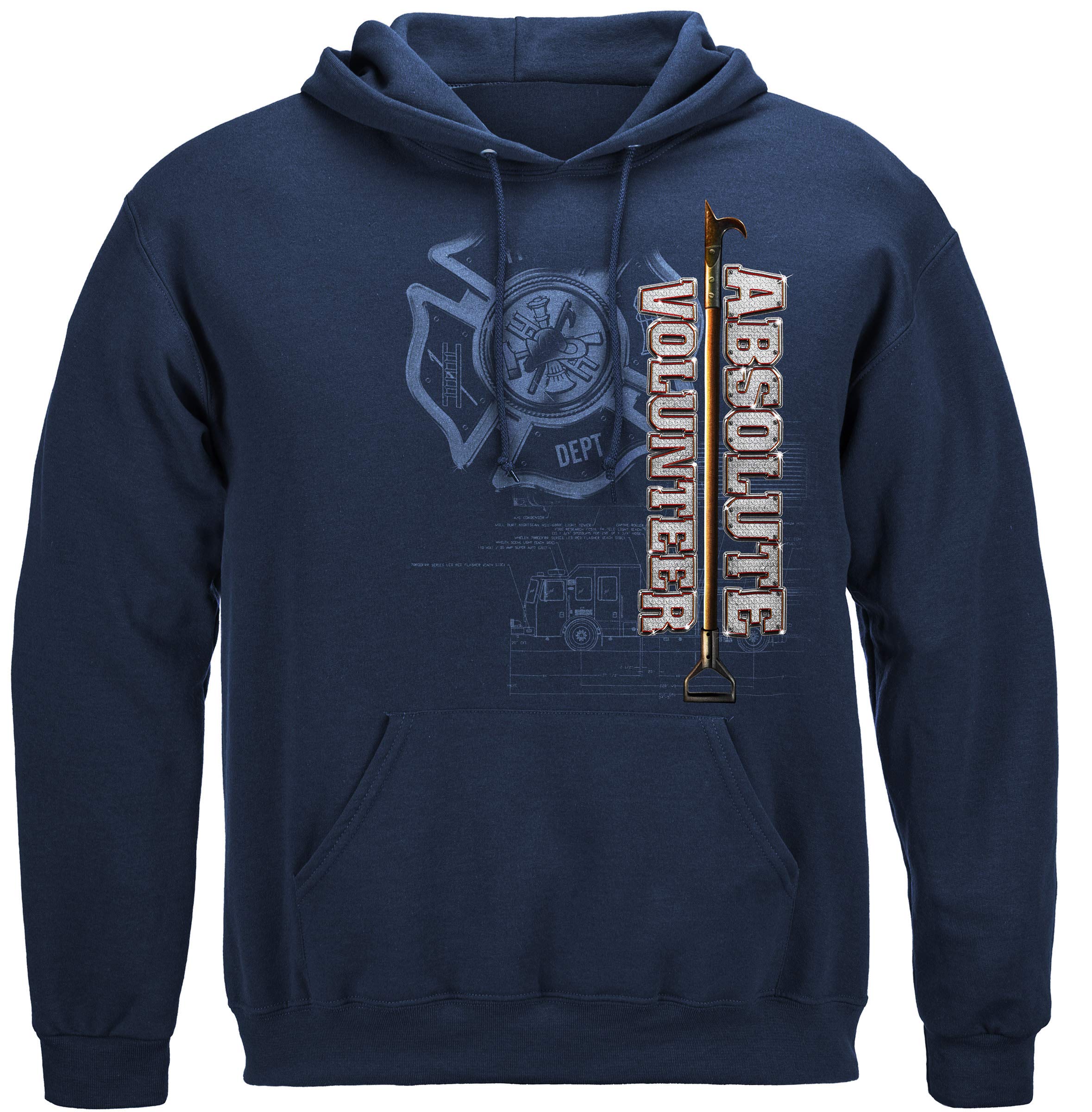 Erazor Bits Firefighter Hooded Sweatshirt - FF2132SW - Comfortable Volunteer Firefighter Apparel for Emergency Responders & First Responders - Perfect for Fire Stations, Training & Community Events