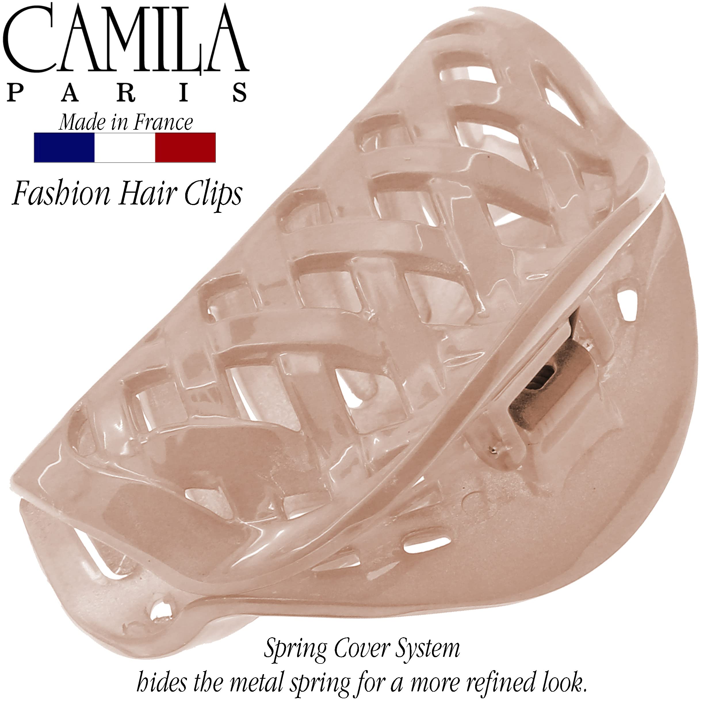 Camila Paris CP3205 French Hair Claw Clip for Women - No Pulling, Damage-Free Hair Accessory for Thick & Voluminous Hair (2.75 Inch) - Durable Fashion Hair Clip for Styling - Made in France | Perfect for Updos, Ponytails & Everyday Hairstyles