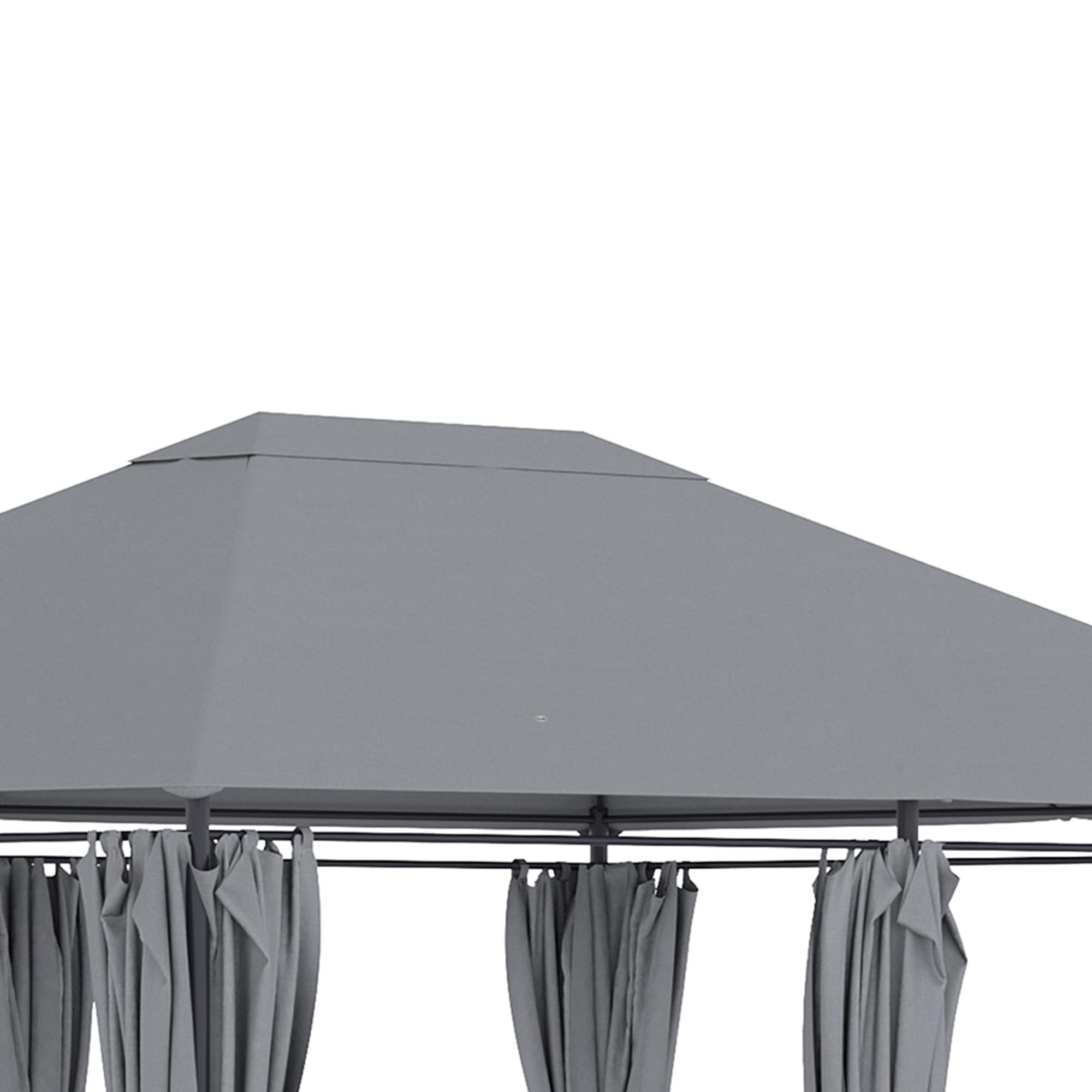 Outsunny 10' x 13' Outdoor Gazebo Canopy with 6 Removable Sidewalls, Steel Frame Patio Shelter for Garden, Backyard, Deck & Lawn - Perfect for Outdoor Dining, Parties & Shade (Gray)