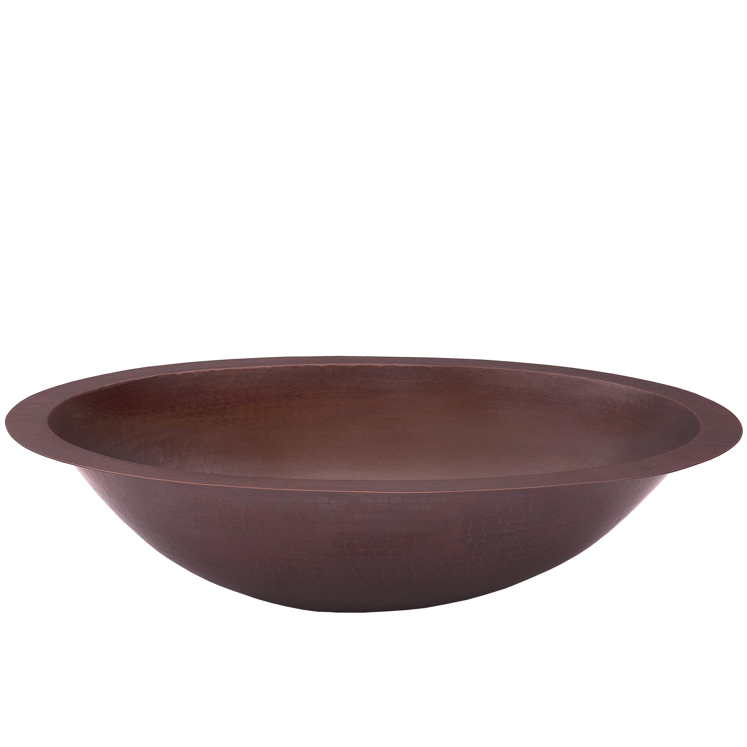 Novatto QUITO Copper Vessel Bathroom Sink with Oil-Rubbed Bronze Drain - Perfect for Modern Farmhouse & Rustic Vanity Decor