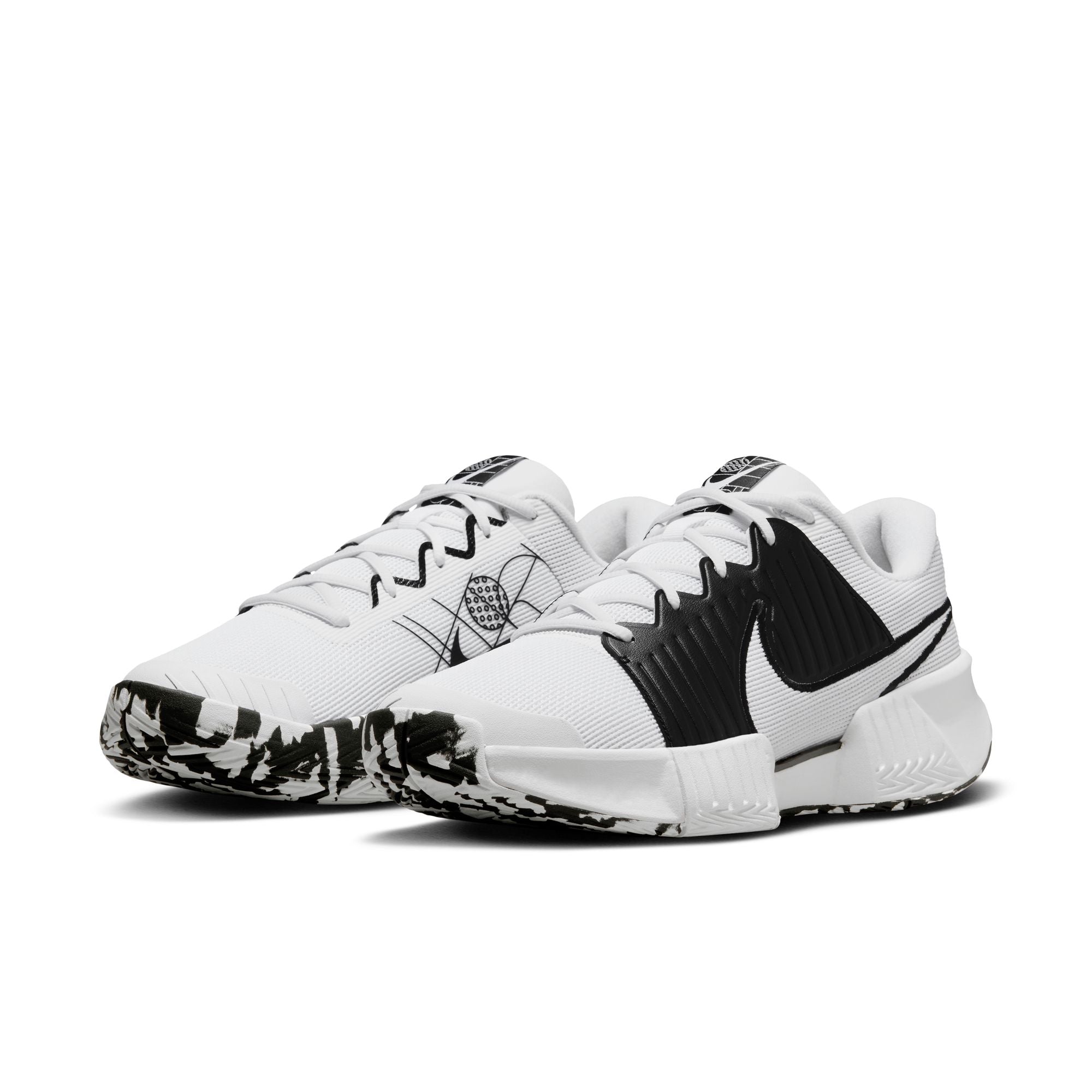 Men's Nike Zoom Challenge Pickleball Shoes - White/Black - Lightweight & Durable for Competitive Play | Perfect for Indoor & Outdoor Pickleball Courts