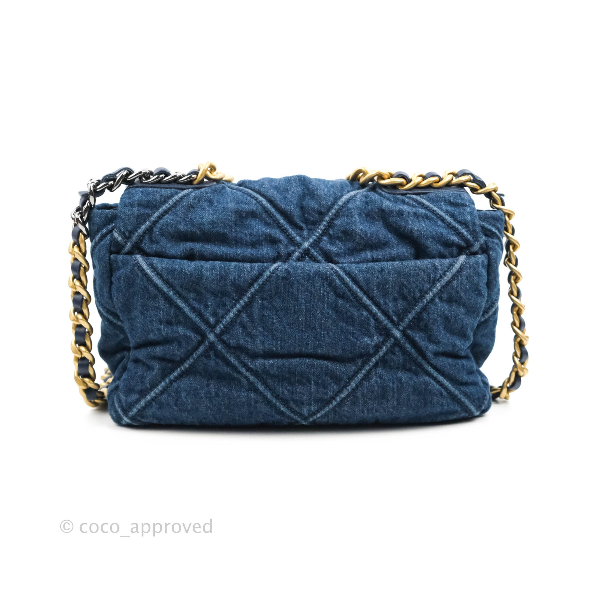 Chanel 19 Small Denim Handbag with Mixed Hardware - Luxury Designer Crossbody Bag for Women, Perfect for Everyday Use & Special Occasions