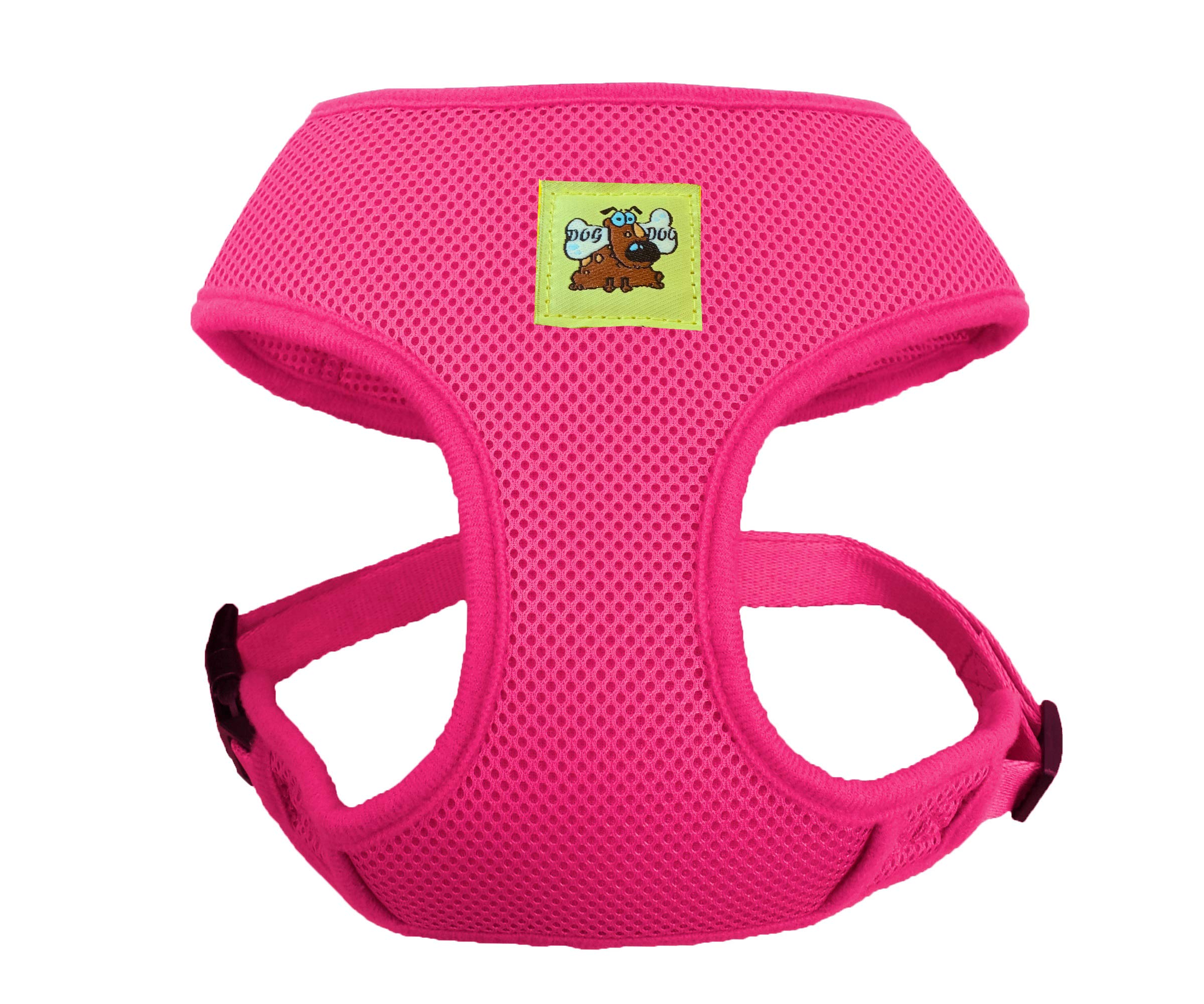 No Pull No Choke Adjustable Dog Harness - Reflective Breathable Pet Vest with Front Clip for Small Medium Large & X-Large Dogs (Pink) - Perfect for Walking, Running, Training & Outdoor Adventures
