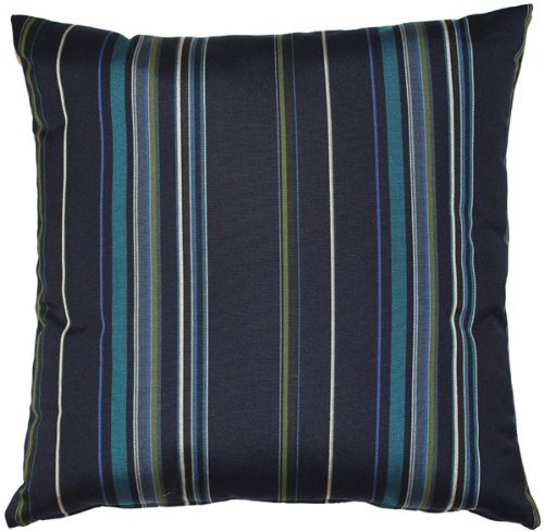 Sunbrella Outdoor Decorative Pillows Set of 2 - 20x20 Inch Waterproof Patio Cushions with Inserts, Stanton Lagoon Pattern - Perfect for Poolside Lounging, Porch Furniture & Garden Decor