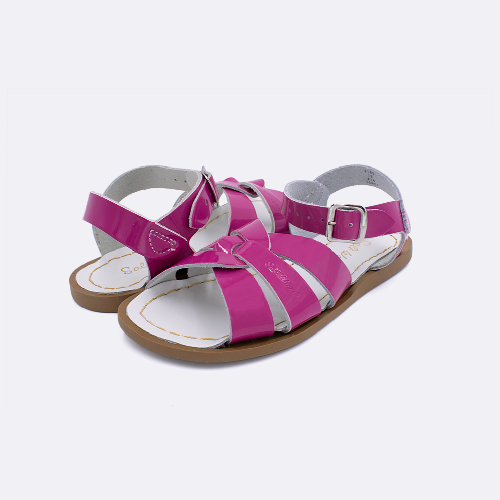 Original Shiny Fuchsia Little Kid Shoes - Stylish & Comfortable Footwear for Toddlers - Perfect for Playdates, School & Outdoor Activities