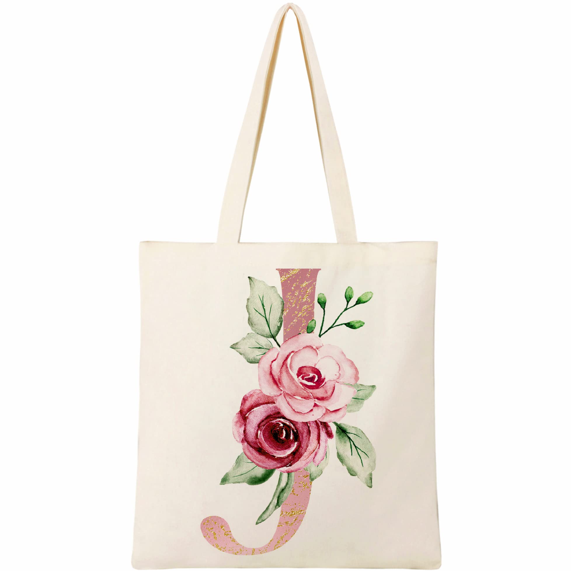 BeeGreen 12 oz Canvas Tote Bag for Women - Eco-Friendly Reusable Shopping Bag, Teacher Gift, Mother's Day Present - Perfect for Groceries, Beach Trips & Daily Use