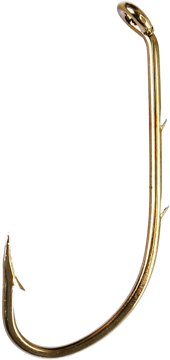 Eagle Claw Baitholder Fishing Hook - Curved & Forged Design with 2 Slices (Model 181A) - Perfect for Freshwater & Saltwater Fishing, Bait Fishing, and Catch & Release