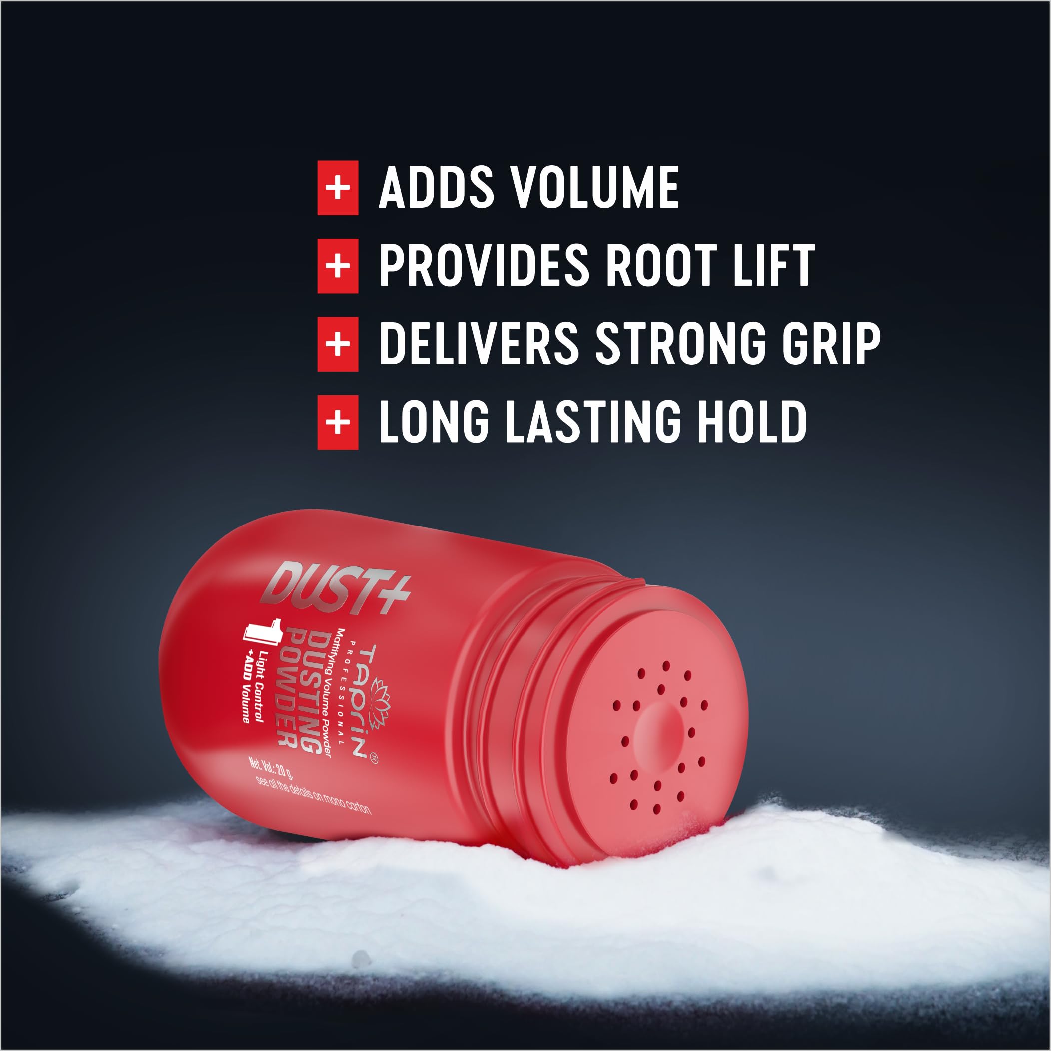 Taprin Mattifying Dusting Hair Powder Wax 20g - Strong Hold Matte Finish, Restylable & Superlight for High Volume | 100% Natural Safe Hair Styling Powder for Men & Women | Perfect for Daily Use, Special Occasions & Travel