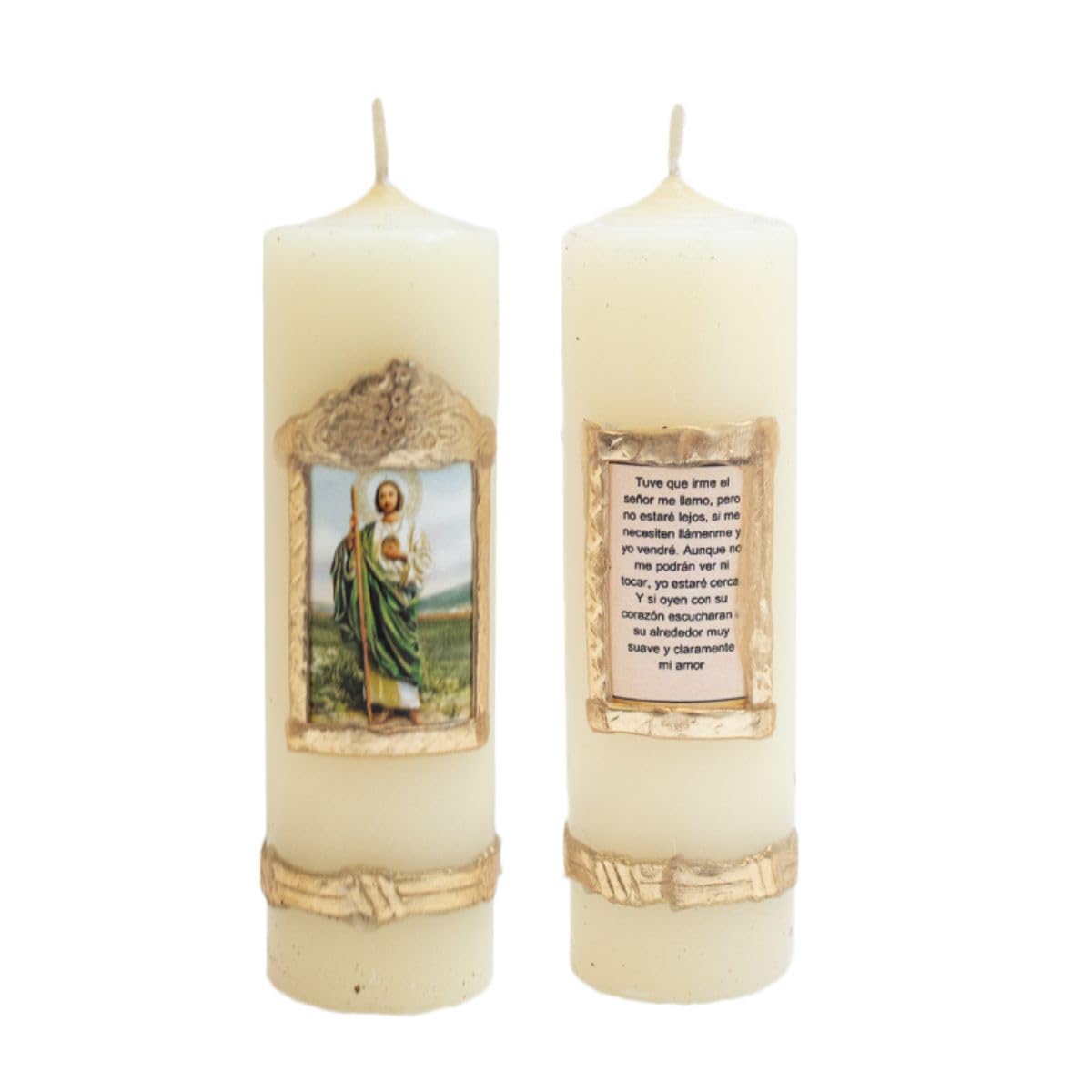 St. Jude Thaddeus Prayer Candles - Pack of 10 Religious Devotional Candles for Home Altar, Catholic Saints, Spiritual Protection & Blessings | Perfect for Prayer Rooms, Church Offerings & Home Decor