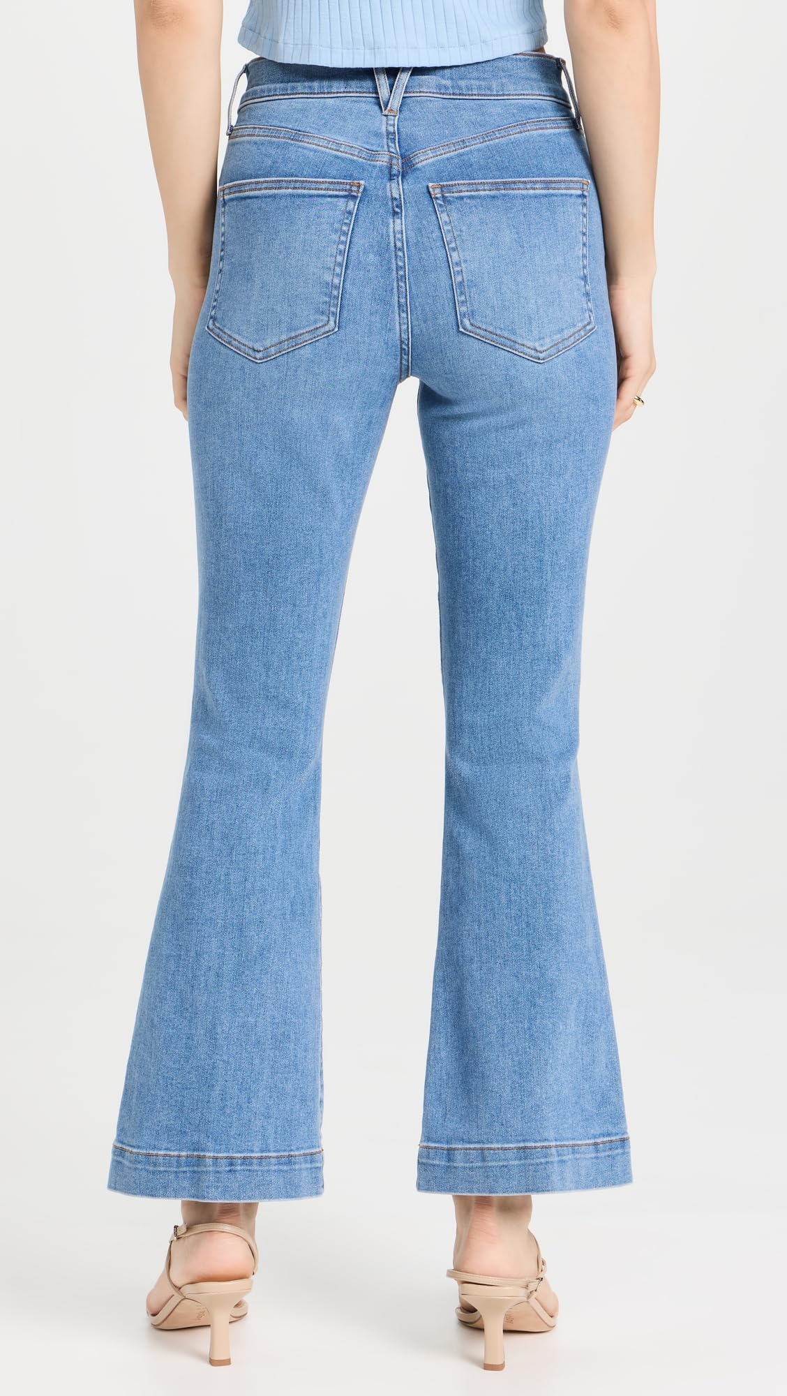 Veronica Beard Women's Carson Ankle Flare Jeans - High Waisted Stretch Denim Pants for Casual & Dressy Outfits | Perfect for Work, Date Night & Weekend Wear