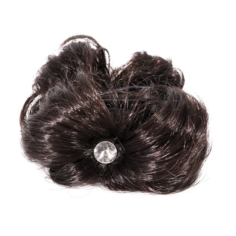NAVMAV Synthetic Hair Extension Clutcher - Natural Looking Juda Hair Bun for Women & Girls | Perfect for Parties, Weddings & Daily Styling | 1pc Juda Hair Accessory