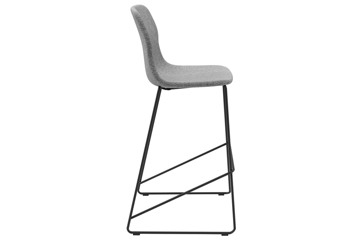Sammy Counter Stool with Sled Base - 30 Inch Seat Height, Fabric Upholstered Bar Stool for Kitchen Island, Breakfast Nook & Home Bar Decor