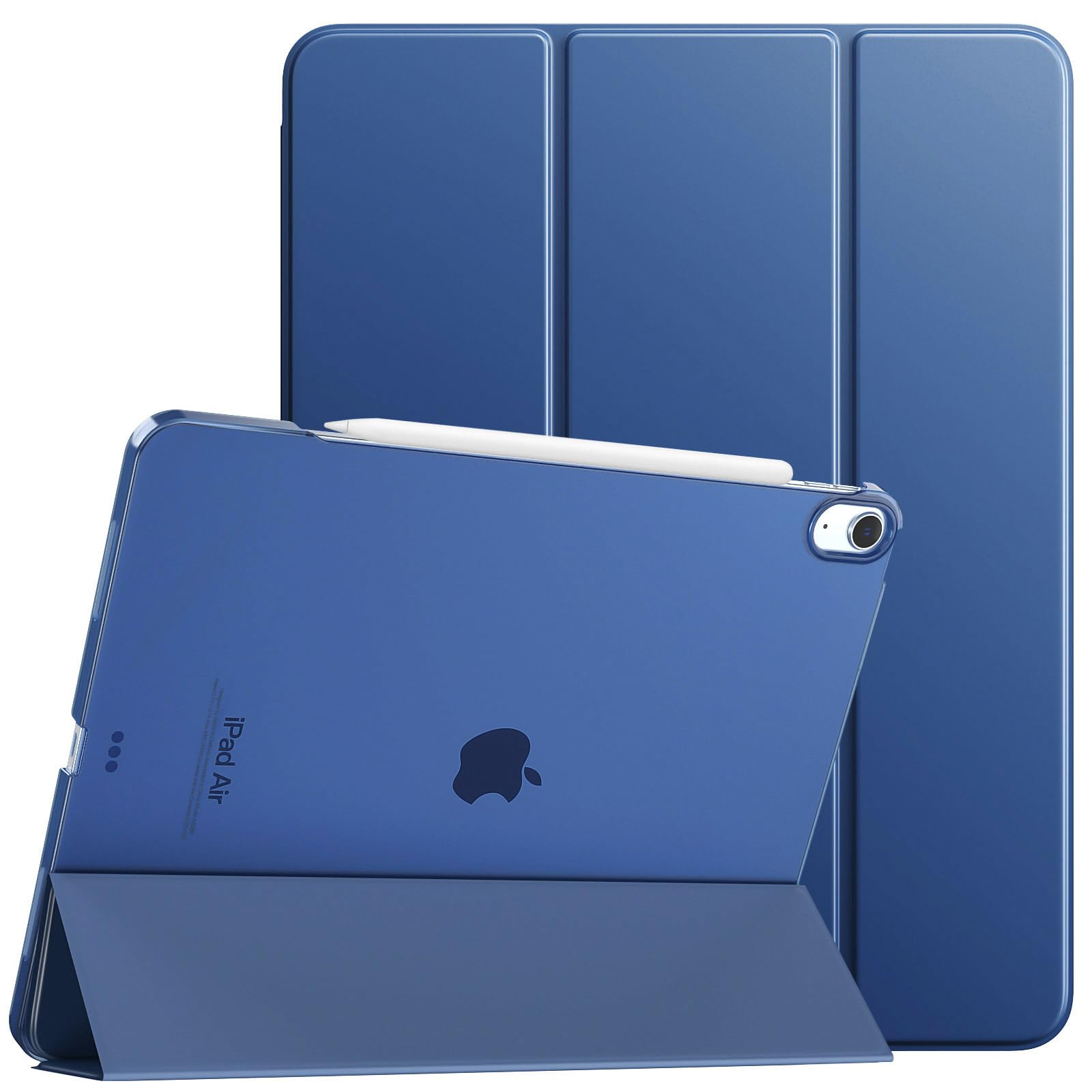 TiMOVO iPad Air 13 Inch (M3/M2 2025/2024) Case - Slim Protective Cover with Stand, Supports Touch ID, Auto Wake/Sleep & Translucent Back - Navy Blue - Perfect for Work, Travel and Home Use