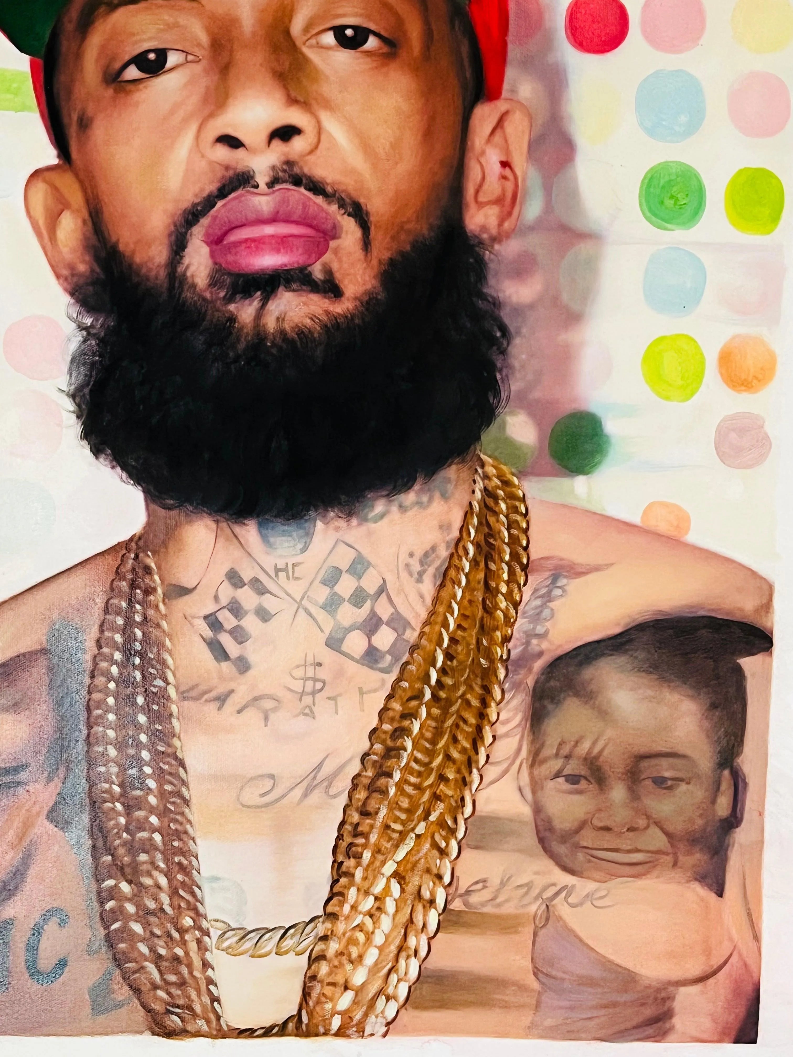Original Nipsey Hussle Oil Painting - Hand Painted Realism Portrait - Authentic Artwork for Home Decor, Office & Gifts