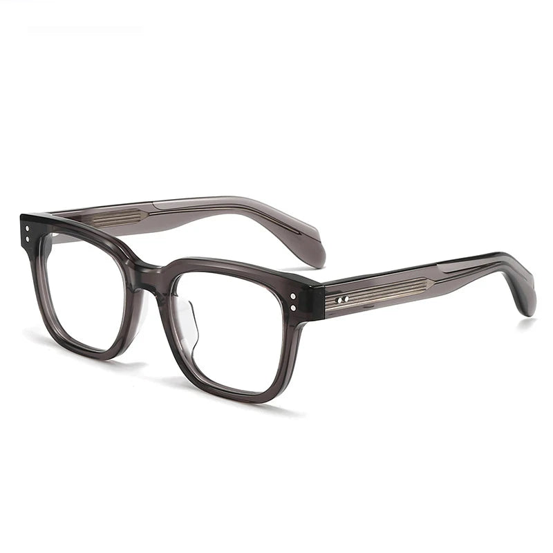 Stylish Black Unisex Square Acetate Eyeglasses - Full Rim Thick Frame for Men & Women (Model 91477) | Perfect for Reading, Work & Fashion Accessories