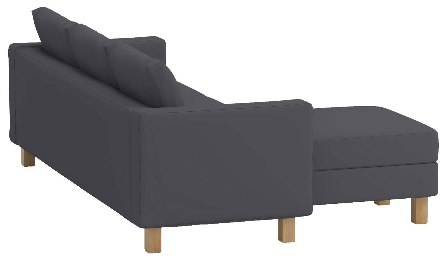IKEA Karlstad Loveseat Sofa Cover Replacement - 2-Seat Sectional Slipcover, Dark Gray, 244cm Width (Not 282cm) | Perfect for Home Decor, Living Room Protection & Furniture Refresh