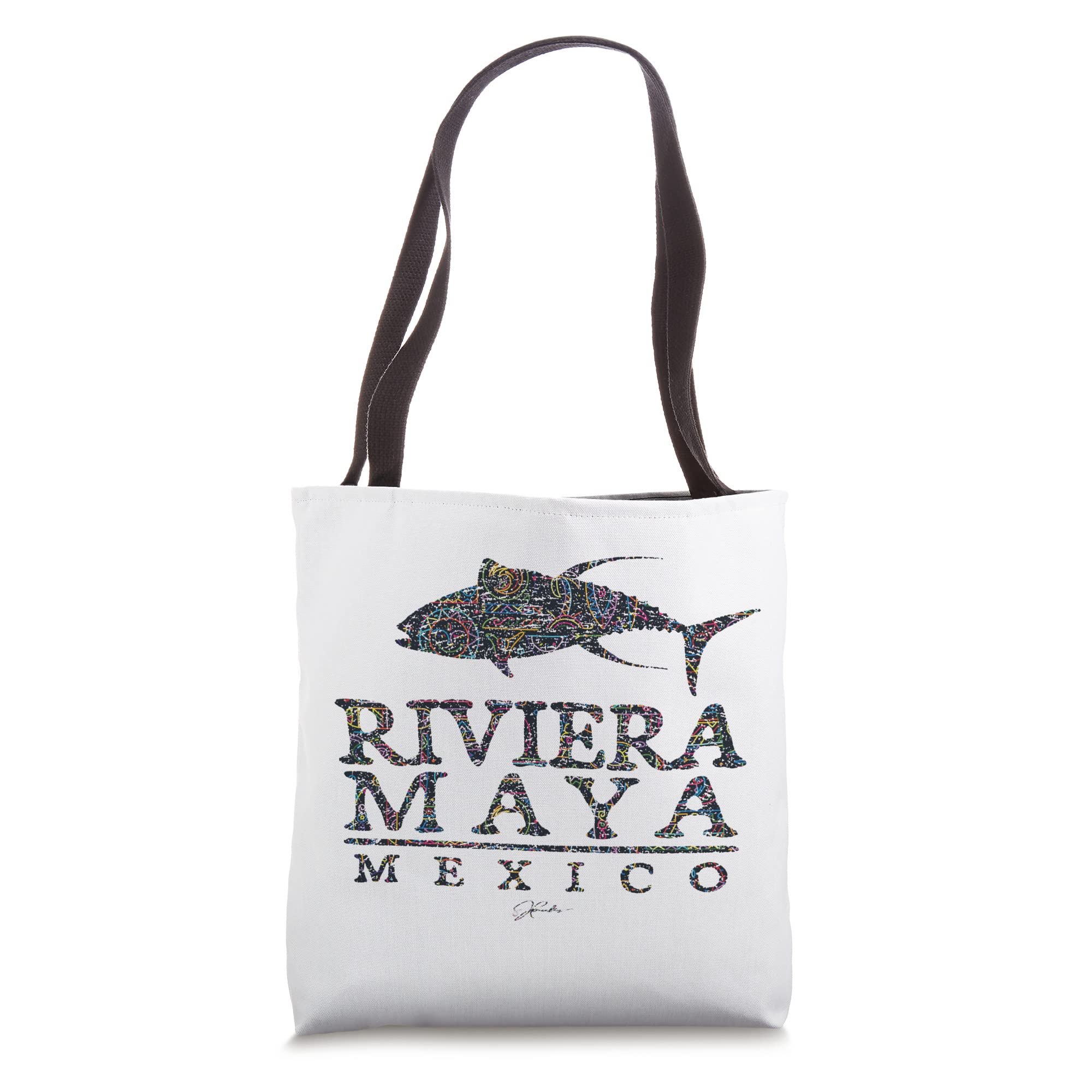 JCombs: Stylish Yellowfin Tuna Tote Bag from Riviera Maya Mexico - Perfect for Beach Trips, Grocery Shopping & Eco-Friendly Daily Use