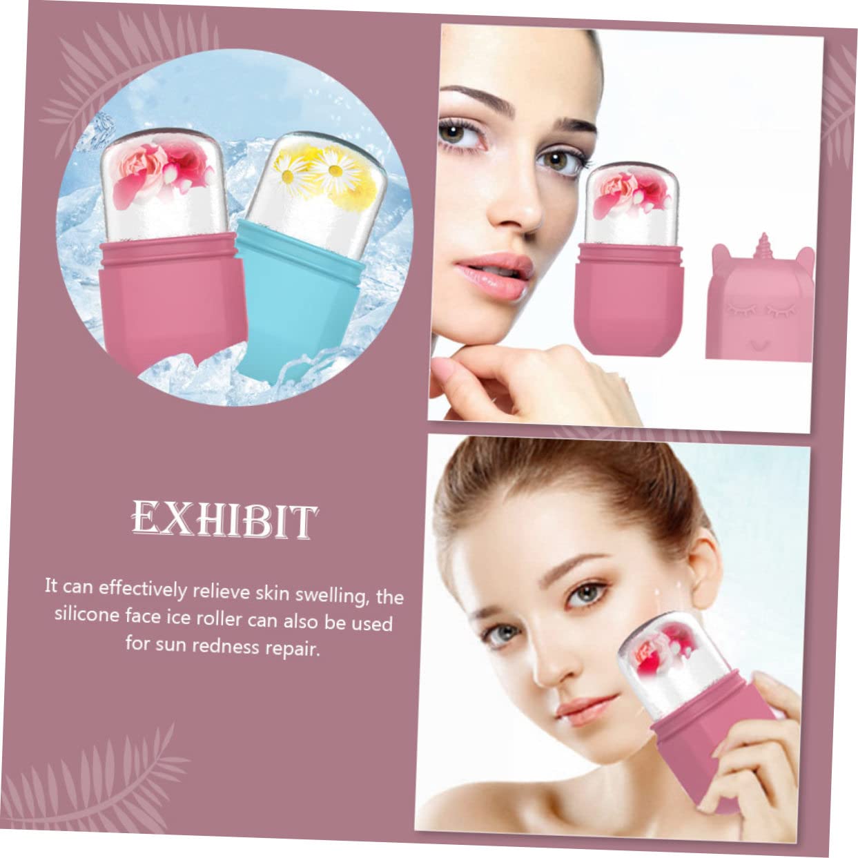 Unicorn Ice Roller for Face - Silicone Ice Face Massager & Beauty Tool with Ice Tray - Reduce Puffiness, Soothe Skin & Refresh Eyes - Perfect for Morning Routine & Post-Workout Skin Care