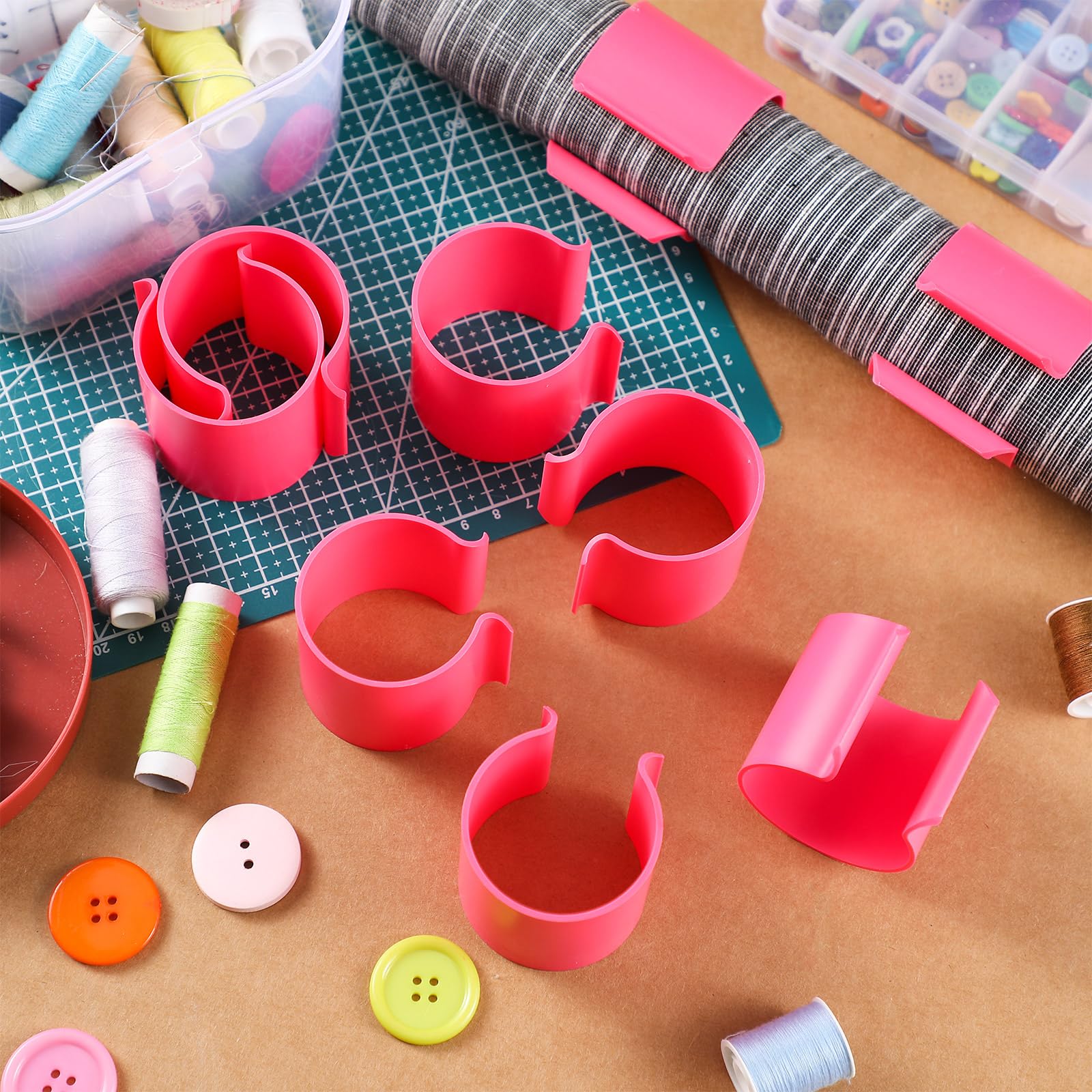 Vercraft 20 Pack Pink 2 Inch Quilting Clips for Fabric - Sewing Clips for Long Arm Quilting Frames, Rolling Rail Frame & Hand Quilting | Perfect for Quilt Basting, Fabric Management & DIY Sewing Projects