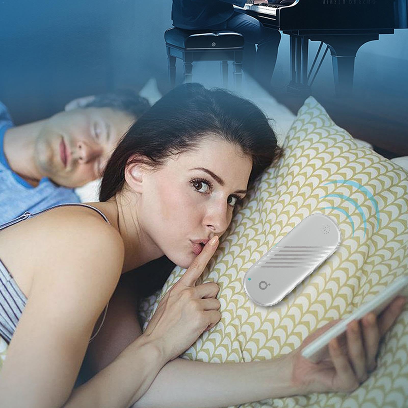 Bone Conduction Pillow Speaker with Timer - Wireless Bluetooth Sleep Headphones for Relaxation, Meditation & Deep Sleep - Portable Bedside Speaker for Nighttime Use