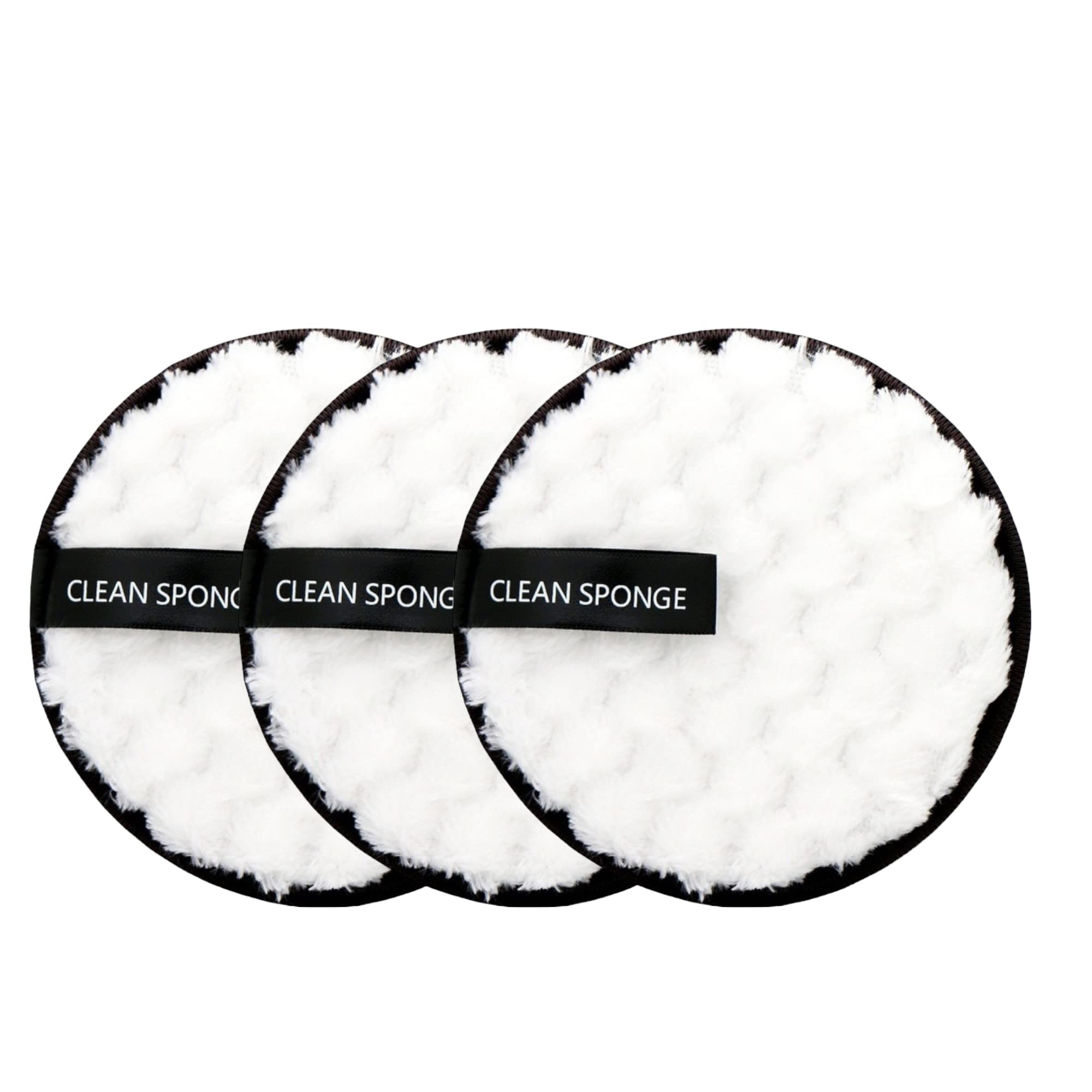 Eco-Friendly Reusable Makeup Remover Pads - Soft Bamboo Facial Cleansing Pads for Makeup Removal, Face Mask & Skincare (Pack of 3) | Gentle Exfoliation & Sustainable Beauty Routine