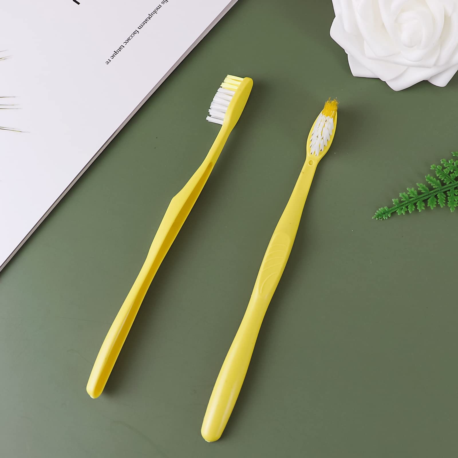 300 Pack Disposable Travel Toothbrushes - Individually Wrapped Bulk Toothbrushes for Travel, Hotels, Nursing Homes & Charity Donations | Eco-Friendly Hollow Design for On-The-Go Oral Care